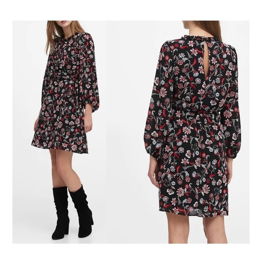 Banana Republic Tie Waist Mini Dress Size 6 v10
